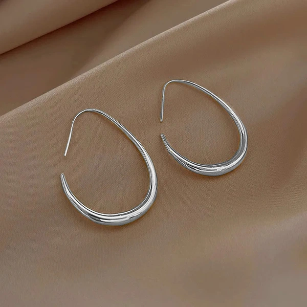 Commuter style workplace simple and elegant texture earrings for women French temperament Internet celebrity style fashion popular style