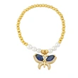 European and American style butterfly pearl bracelet women's niche design fashionable simple temperament hand jewelry wholesale bra68
