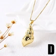 AS jewelry European and American hot-selling conch copper plated 18k gold pendant necklace clavicle chain female nkp31