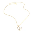 AS jewelry new hot selling pearl heart necklace copper plated real gold full zircon necklace clavicle chain nkb334