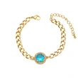 Clearance Europe and the United States hot selling colored gemstone bracelets for women gold-plated zircon jewelry wholesale brd43