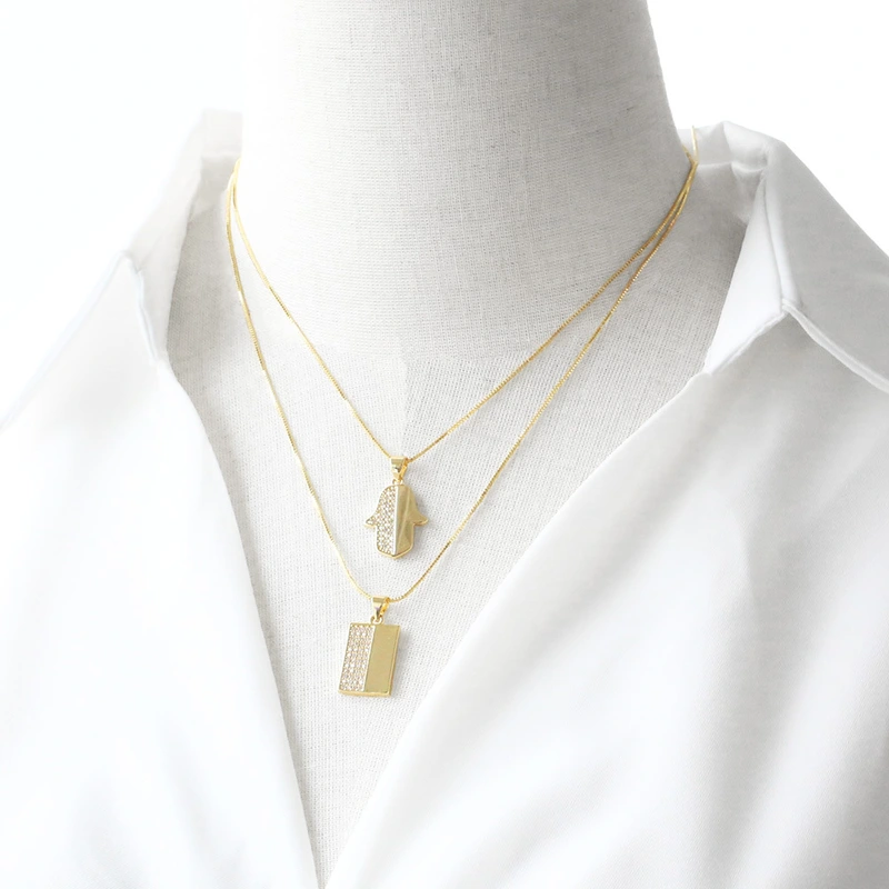 Clearance jewelry European and American love cross palm necklace clavicle necklace nkb719 necklace