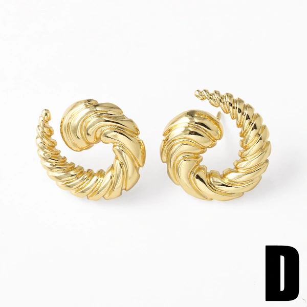 AS jewelry European and American hot-selling copper plated 18k gold polished love heart shell earrings earrings female era181