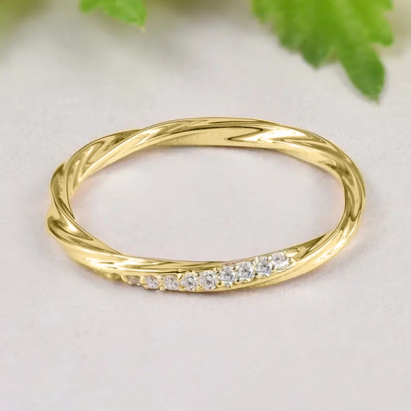 Korean style new style very fine line ring twist rotating hot selling ring fashionable hot selling versatile women's ring