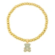 Hot selling personality cute bear bracelet women fashion retro elastic beaded bracelet jewelry brk56