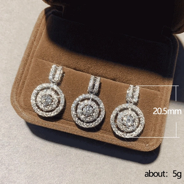 Xiaohongshu recommends imitation moissanite zircon necklace copper plated white gold eight hearts and eight arrows pendant clavicle necklace for women