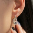 New Korean style temperament earrings high-end herringbone U-shaped earrings European and American ladies earrings