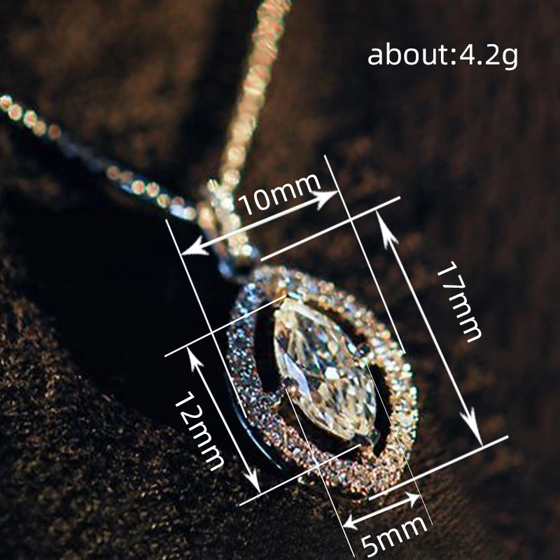  High-end cool style necklace temperament double-layer horse eye micro-inlaid sweater chain fashionable niche versatile necklace