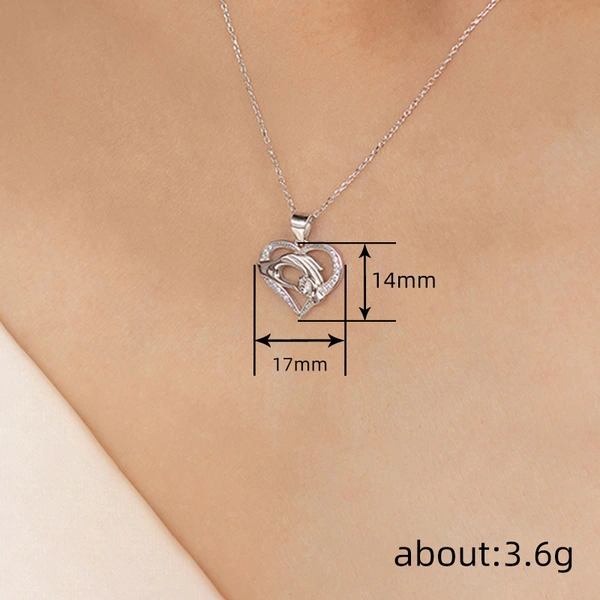  European and American hot-selling love necklace for women, exquisite design, heart-shaped jewelry, delicate jade hand jewelry