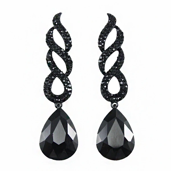 AS jewelry European and American wedding earrings women's inlaid crystal color water drop earrings wholesale erg84
