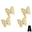 Clearance European and American earrings women's simple small zircon earrings women's niche fashion temperament butterfly earrings ery12