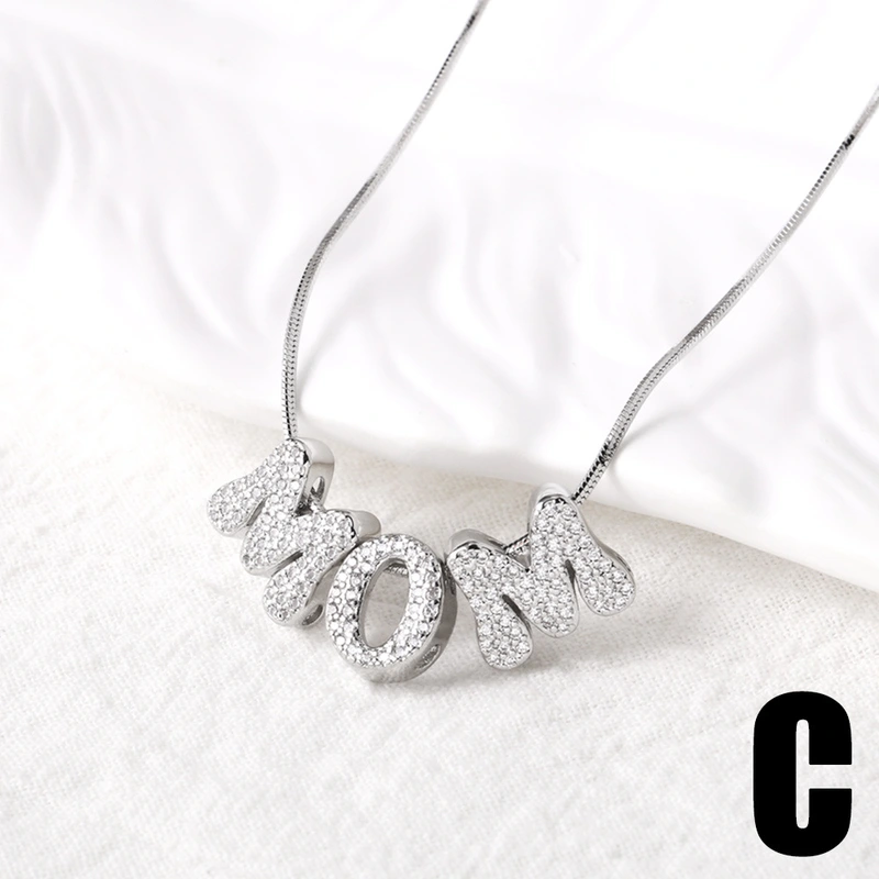 AS jewelry new English letter mom Mother's Day necklace clavicle chain female nkb109