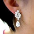 Exquisite design 2023 new earrings short temperament water drop earrings female bride wedding earrings