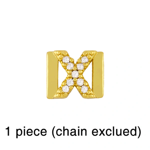 European and American 26 square brand English letter bracelet female bracelet cold style personality DIY diamond letter bracelet brc87