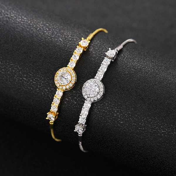 New bracelet from the source manufacturer for women, fashionable and individual, everyday elegant accessories, round zircon, shiny jewelry