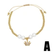 AS jewelry love Madonna pendant bracelet gold-plated zircon crown beaded hand jewelry brd31