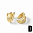 AS jewelry new multi-layer C-shaped earrings female copper plated 18k gold polished ear clip earrings era281