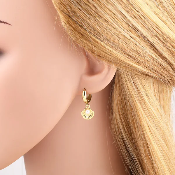 AS jewelry hot selling ocean series whale shell conch pendant earrings earrings female erq41