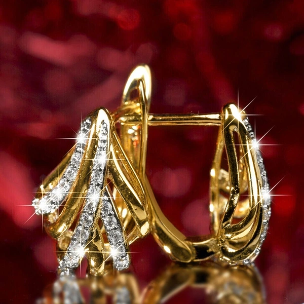 Factory direct sales design earrings for women, triangular ginkgo leaf earrings, elegant French chic style