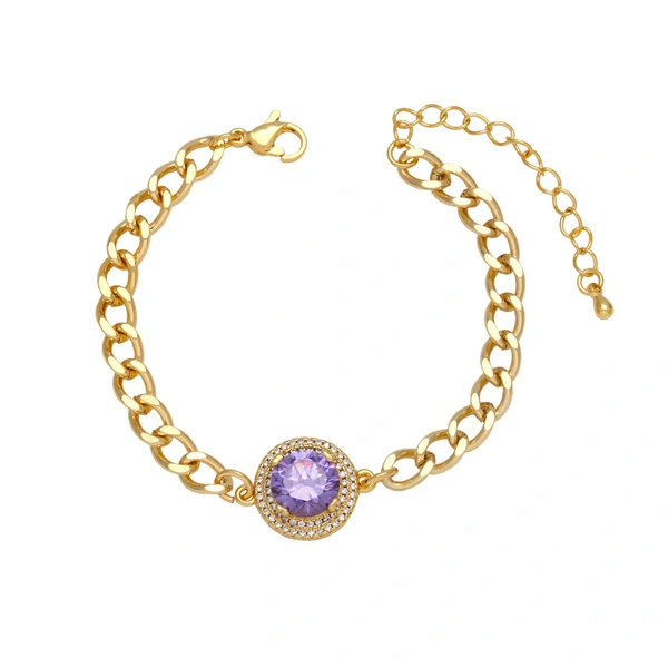 Clearance Europe and the United States hot selling colored gemstone bracelets for women gold-plated zircon jewelry wholesale brd43