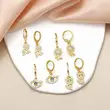 AS jewelry new sunflower kitten pendant earrings female gold-plated micro zircon eye flower earrings era381