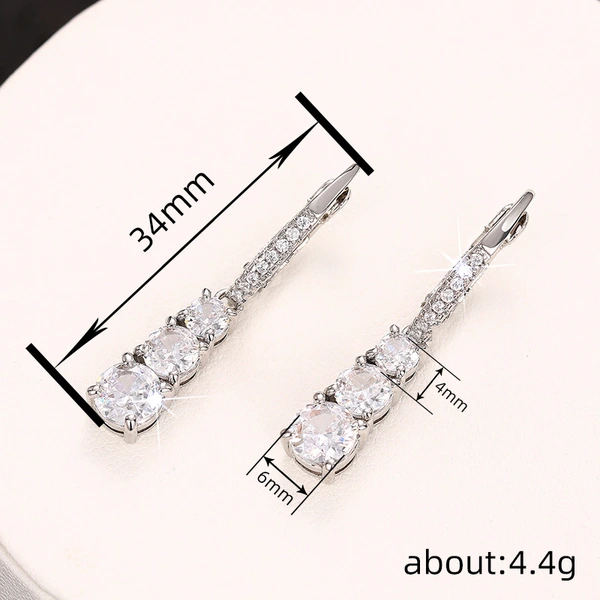 New long elegant earrings for women, geometric jewelry, factory direct sales, fashionable and high-end, internet celebrity style