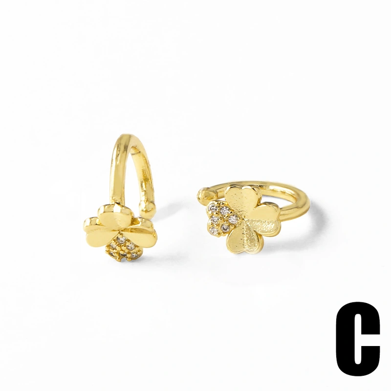 AS jewelry Europe and the United States hot selling copper plated 18k gold butterfly ear clip female no ear piercing ear bone clip earrings erq49