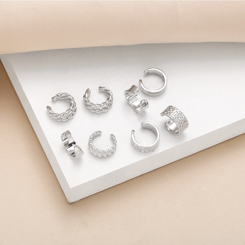 Clearance AS jewelry new high-end photosensitive earrings female C-shaped copper plated real gold earrings era211