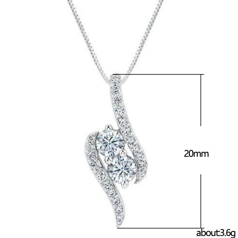 Summer new simple necklace exquisite zircon women's pendant necklace sparkling full diamond clavicle chain