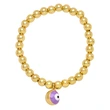 Clearance Europe and the United States hot selling devil eye bell bracelet female niche copper plated 18K gold bead bracelet brj83