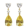 Ruili magazine style pear-shaped earrings, light luxury and versatile design earrings, teardrop zircon women's ear jewelry