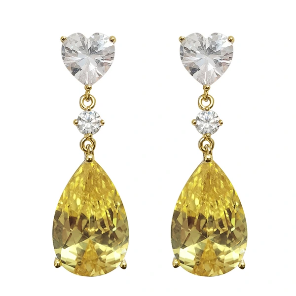 Ruili magazine style pear-shaped earrings, light luxury and versatile design earrings, teardrop zircon women's ear jewelry