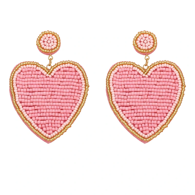 New hot selling Bohemian earrings jewelry love peach heart rice bead earrings earrings wholesale era191