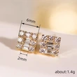  European and American simple exquisite earrings daily matching geometric earrings micro-inlaid zircon ladies earrings