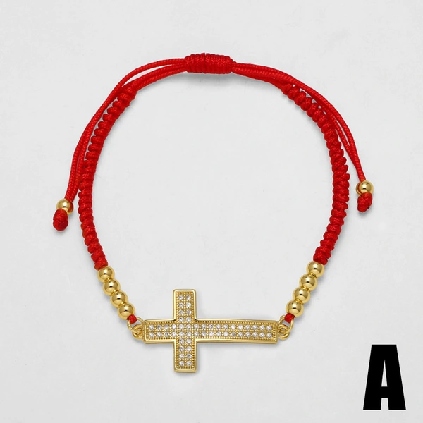 AS jewelry European and American micro-inlaid zircon cross bracelet love heart gold-plated bracelet female brc73