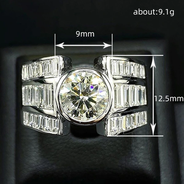  European and American domineering men's ring men's hip-hop trend round ring personality fashion atmosphere men's ring