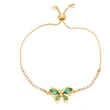 Popular European and American accessories niche design butterfly bracelet fashionable and simple diamond zircon bracelet brf85