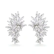 Fully inlaid angel wings zircon women's earrings Korean Korean style personality design versatile earrings hot sale