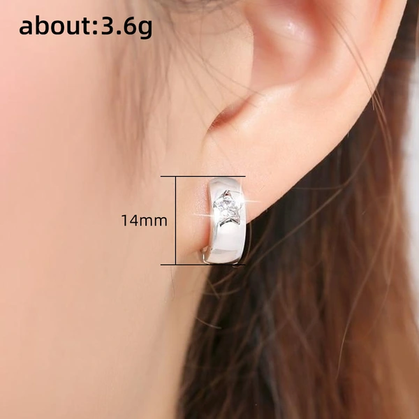 Korean style new women's earrings five-pointed star zircon earrings star earrings popular jewelry spot wholesale