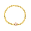 Clearance Five-pointed Star Devil's Eye Beaded Bracelet Women's European and American Simple Gold Bead Elastic Bracelet bre74