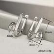 Korean geometric metal earrings curved winding cold style earrings simple neutral style female earrings