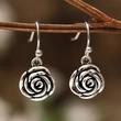  Direct selling forest retro earrings for women rose antique silver jewelry small fresh elegant lady style accessories