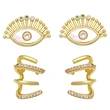 Clearance European and American devil eye zircon earrings for women wholesale erz44