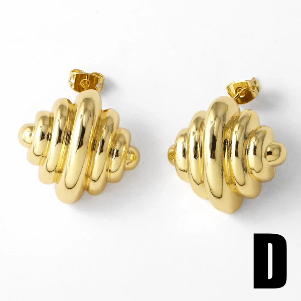 AS jewelry hot-selling conch earrings for women high-end copper-plated 18k gold earrings era338