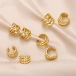 Hot selling round non-pierced ear clips high-end gold-plated earrings earrings ear bone clips era174