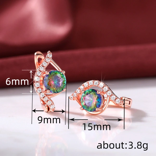 Versatile, fashionable and elegant earrings for women, Korean personality round earrings, internet celebrity new style trendy design earrings