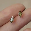 Simple style olive green earrings temperament versatile daily commuting earrings mini exquisite girls earrings