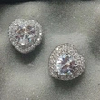 2022 Spring Hot Stud Earrings Exquisite Full Diamond Heart-Shaped Zircon Earrings Love Earrings Valentine's Day Gift