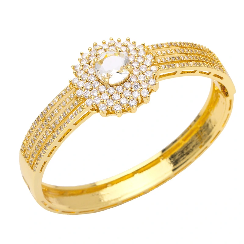 European and American fashion simple personality bracelet new geometric zircon net red temperament design bracelet brf21