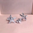 Korean summer new style earrings exquisite small starfish zircon earrings female net celebrity temperament star small earrings